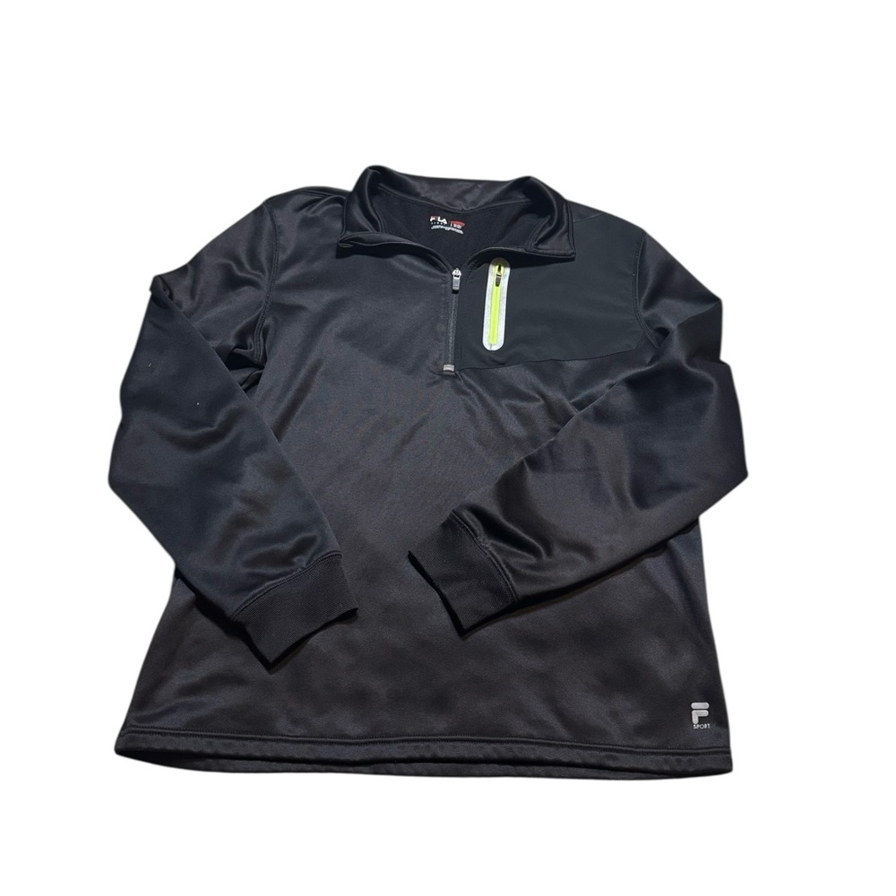 🖤‎ Fila Sport Live In Motion Track Pullover Black Zip Top L 💚